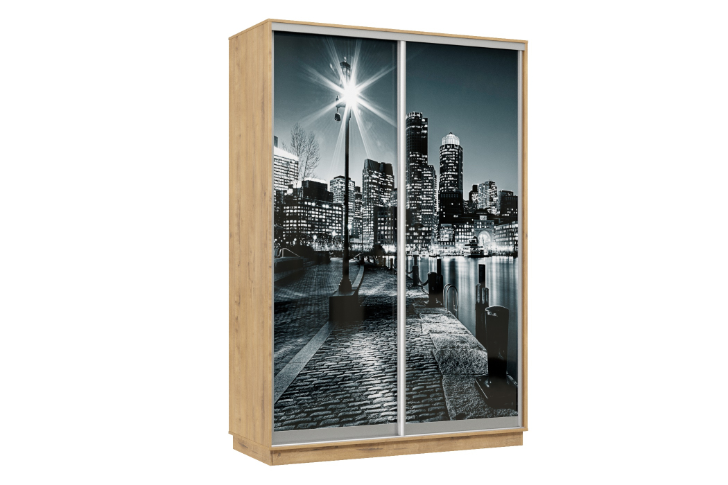 Шкафы-купе 2-х дверные, Шкаф-купе Премьер Лайт 03 Мини Ф-1356 двухдверный