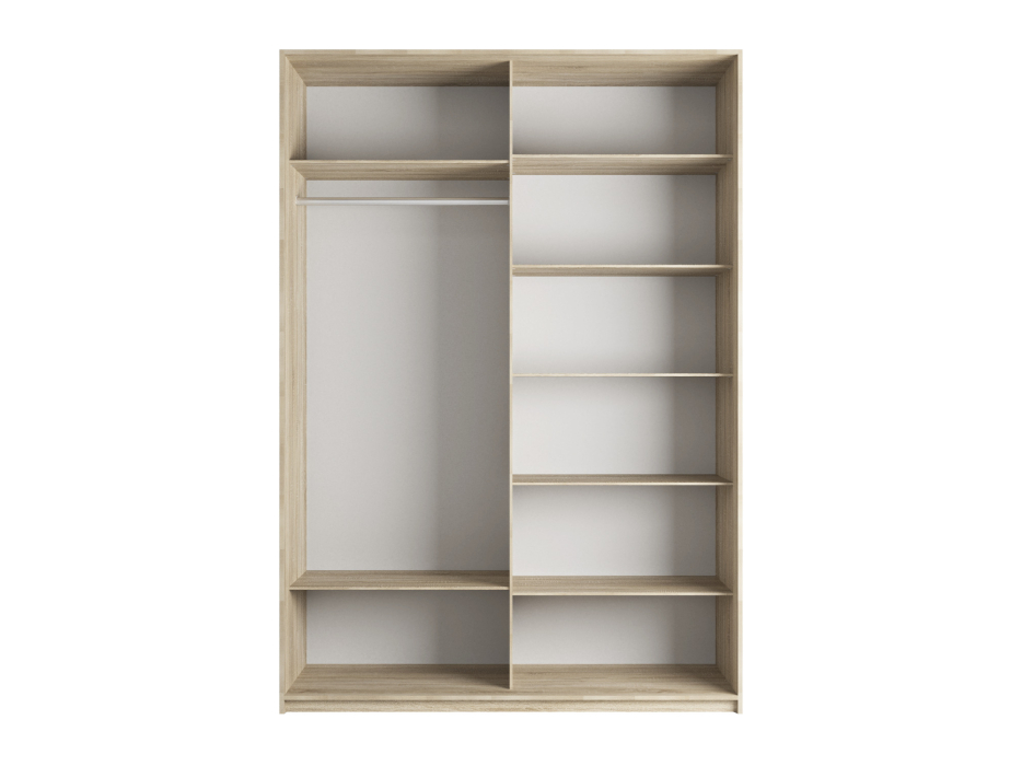 Шкафы-купе 2-х дверные, Шкаф-купе Прайм 2-х дверный ДСП/Стекло пудра/Доводчики 160х57х230