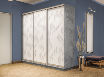 Шкаф-купе Экспресс 3-х дверный Фотопечать Ленты Стекла 180х60х240