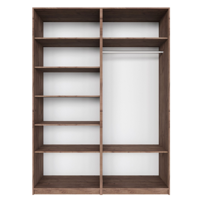 Шкафы распашные, Распашной шкаф Локер 800+800 (Гармошка с системой Push to Move/Правый) с полками слева