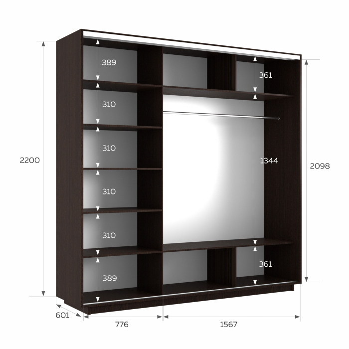 Шкафы-купе 3-х дверные, Шкаф-купе Экспресс 3-х дверный Фотопечать Шелк Стекла 240х60х220
