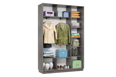 Шкаф-купе Премьер 11 (11ЗГ;11ЗГ) фасады зеркало графит/двухдверный/Профиль чёрный муар