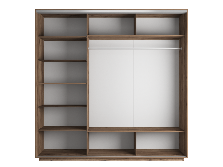 Шкафы-купе, Шкаф-купе Экспресс Элемент трио 2200 x 1800 x 600