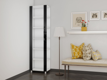 Стеллаж модульный Универсальный 35х44х240 Черное стекло