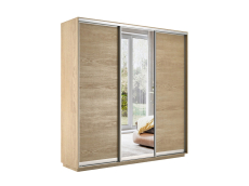 Шкафы-купе 3-х дверные, Шкаф-купе Экспресс Медиум (1 зеркало) трио 2400 x 1800 x 450