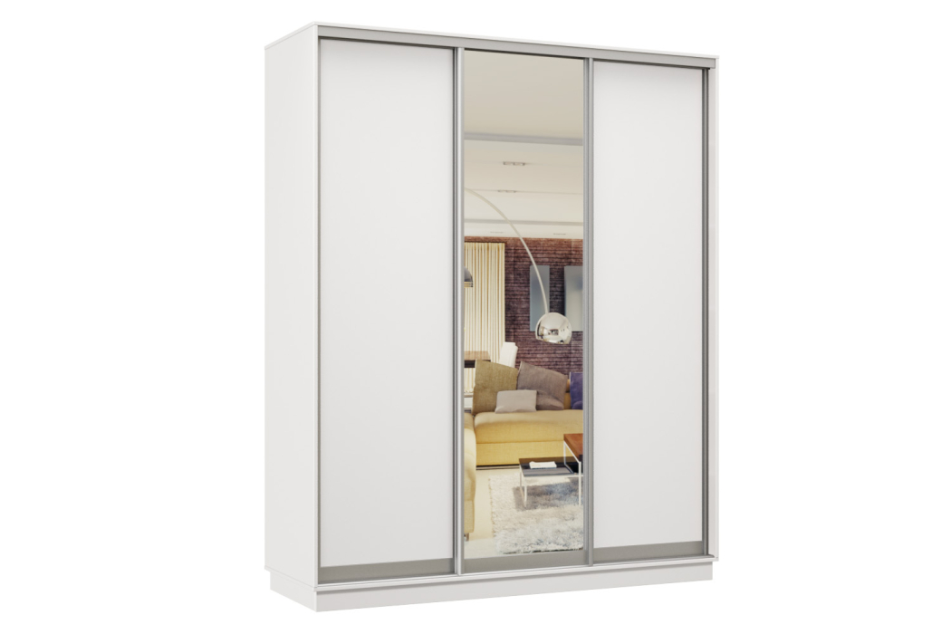 Шкафы-купе 3-х дверные, Шкаф-купе Премьер Лайт 30 (02;01;02) трехдверный