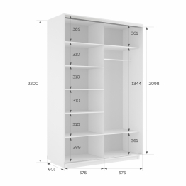 Шкаф-купе Экспресс 2-х дверный Фотопечать Квадрат Стекла 120х60х220