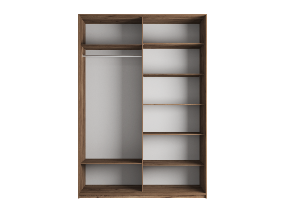 Шкафы-купе 2-х дверные, Шкаф-купе Прайм 2х дверный Белый Глянец 140х57х230