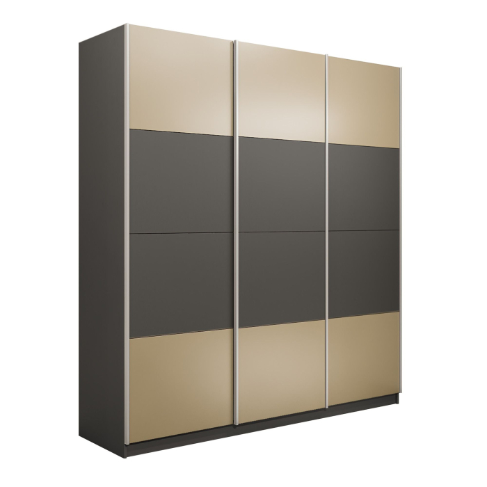 Шкафы-купе 3-х дверные, Шкаф-купе Эста 3-х дверный ДСП/Стекла фисташка/Доводчик 270х66х240