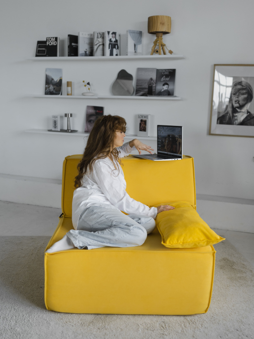 Гостиная, Бескаркасное кресло Клайд,велюр