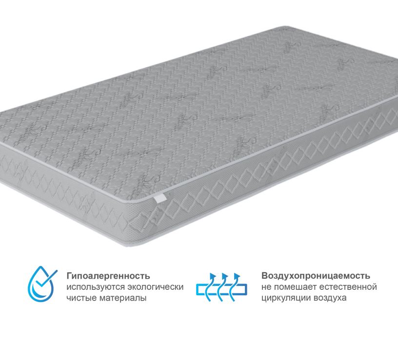 Кровати 90 см, Кровать Мамбо СБ-2871 с матрасом Боннет 90х200, дуб сонома/белый