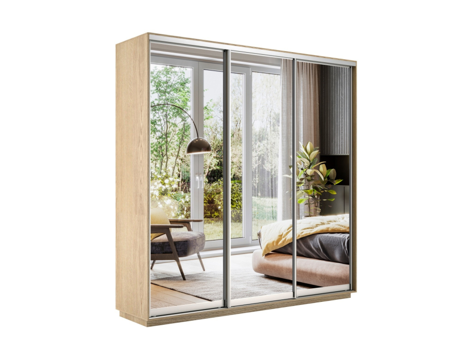 Шкафы-купе 3-х дверные, Шкаф-купе Экспресс Экспенс трио 2200 x 2100 x 450