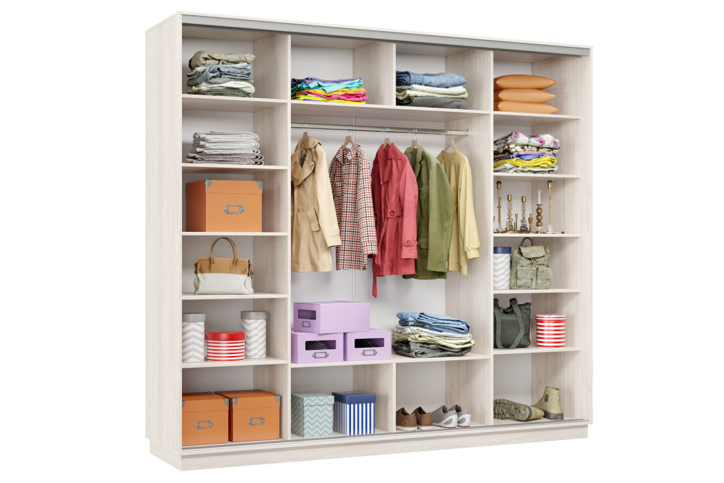 Шкафы-купе 3-х дверные, Шкаф-купе Премьер Лайт 58 (05;05;05) трехдверный