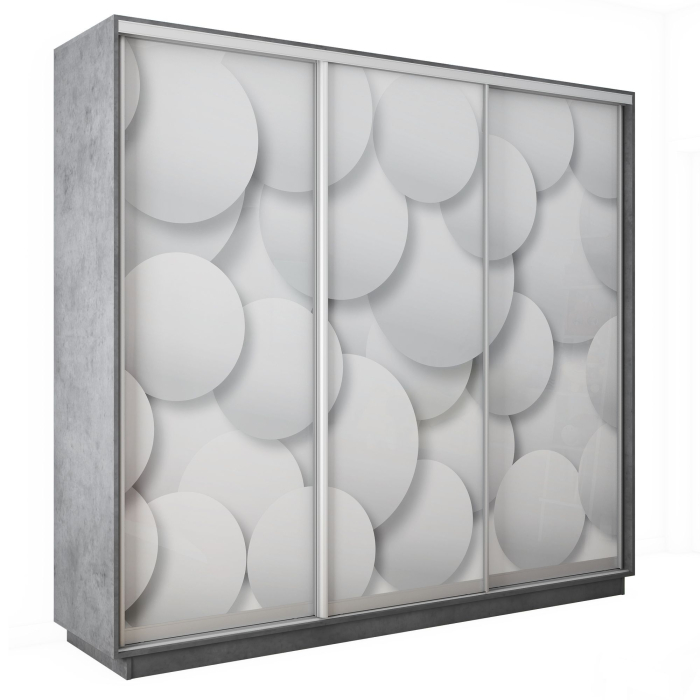 Шкафы-купе 3-х дверные, Шкаф-купе Экспресс 3-х дверный Фотопечать Шары Стекла 210х60х220