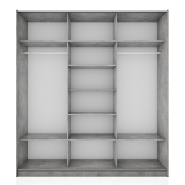 Шкаф-купе Прайм 3-х дверный Стекла черные/ДСП/Доводчики 210х57х230