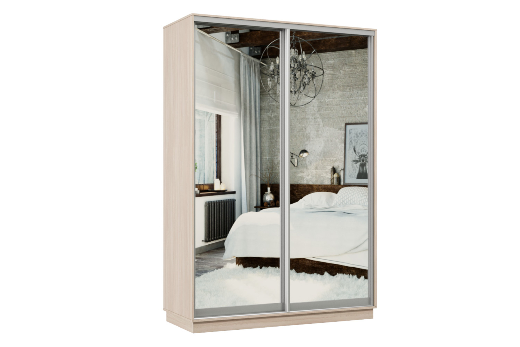 Шкафы-купе, Шкаф-купе Премьер Лайт 02 (01;01) двухдверный