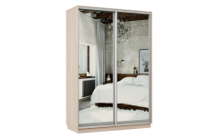 Шкафы-купе, Шкаф-купе Премьер Лайт 02 (01;01) двухдверный