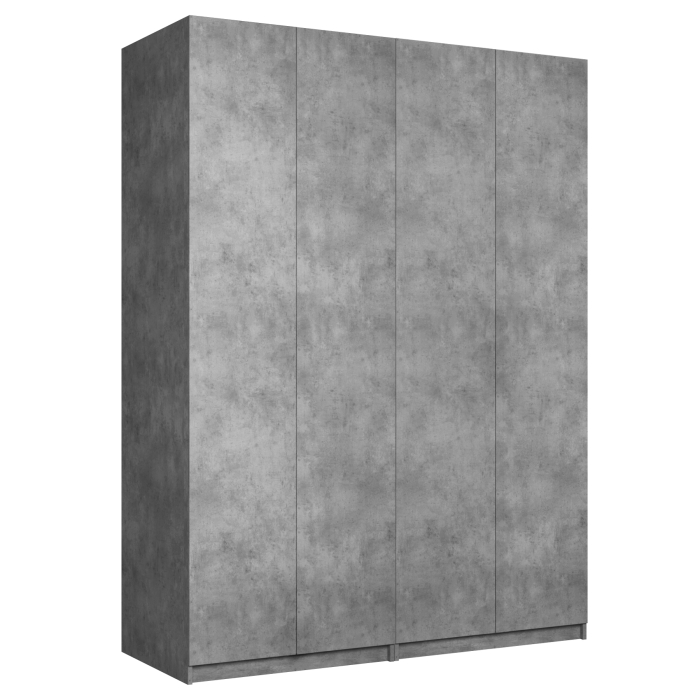 Шкафы распашные, Шкаф складной Е1 Локер ("Гармошка" с системой Push to Move/Правый)162х52.5х220 см,с двумя комплектами полок и двумя модулями