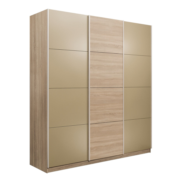 Шкафы-купе 3-х дверные, Шкаф-купе Прайм 3-х дверный Стекла фисташка/ДСП/Доводчики 180х57х230