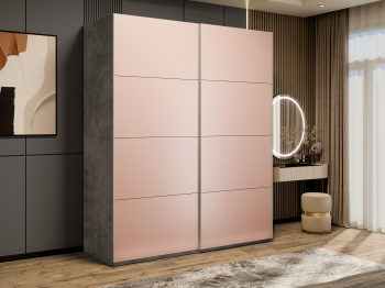 Шкаф-купе Эста 2-х дверный Стекла пудра/Доводчик 160х66х240