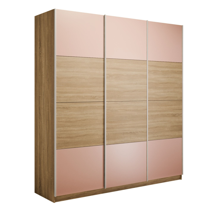 Шкафы-купе 3-х дверные, Шкаф-купе Эста 3-х дверный ДСП/Стекла пудра/Доводчик 240х66х240