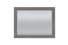 Зеркала в спальню, Зеркало над комодом Парма НЕО, лиственница темная, экокожа дила