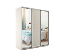 Шкафы-купе, Шкаф-купе Экспресс Медиум (2 зеркала) трио 2400 x 1800 x 600