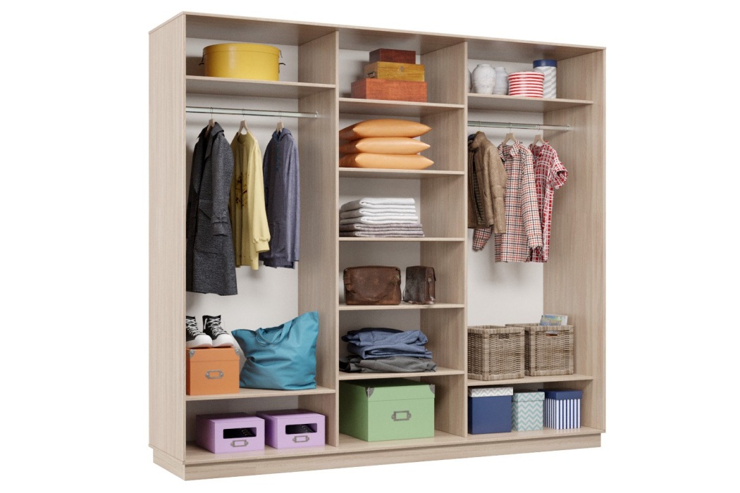 Шкафы-купе, Шкаф-купе Премьер 56 (15;15;15) трёхдверный