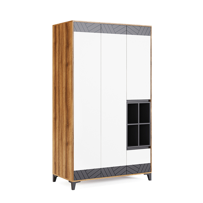 Для одежды, Шкаф универсальный Гринвич мод. 9, авелано, белый, темно-серый