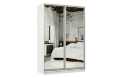 Шкафы-купе 2-х дверные, Шкаф-купе Премьер Лайт МИНИ 02 (01;01) двухдверный