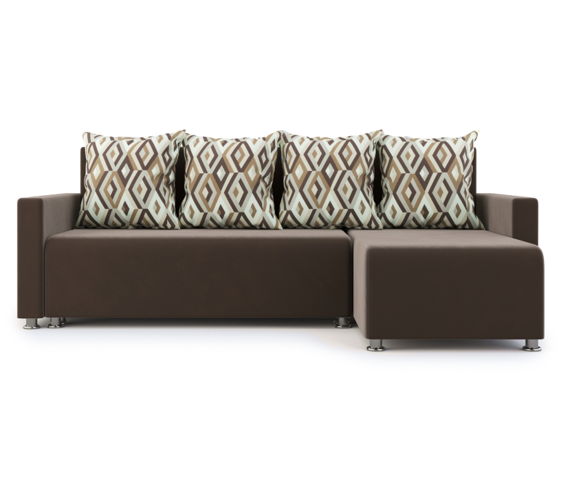 Диваны угловые в гостиную, Угловой диван-кровать Челси, велюр