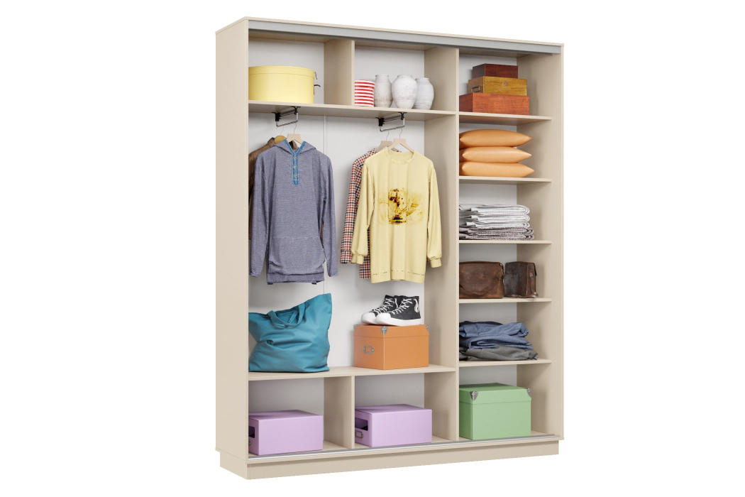 Шкафы-купе 3-х дверные, Шкаф-купе Премьер Лайт 23 (05;05;05) трехдверный