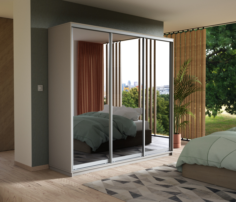 Шкафы-купе, Шкаф-купе Экспресс Экспенс трио 2400 x 2100 x 600