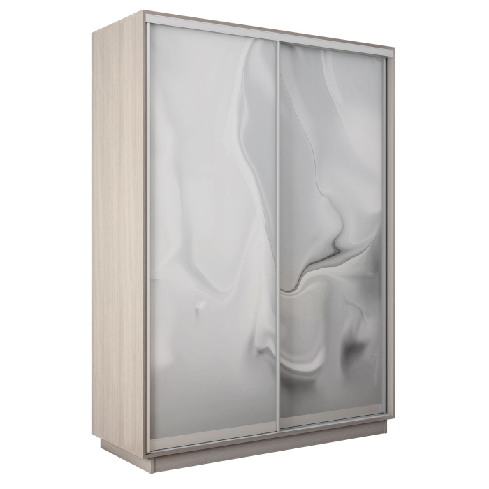 Шкафы-купе 2-х дверные, Шкаф-купе Экспресс 2-х дверный Фотопечать Шелк Стекла 140х60х240