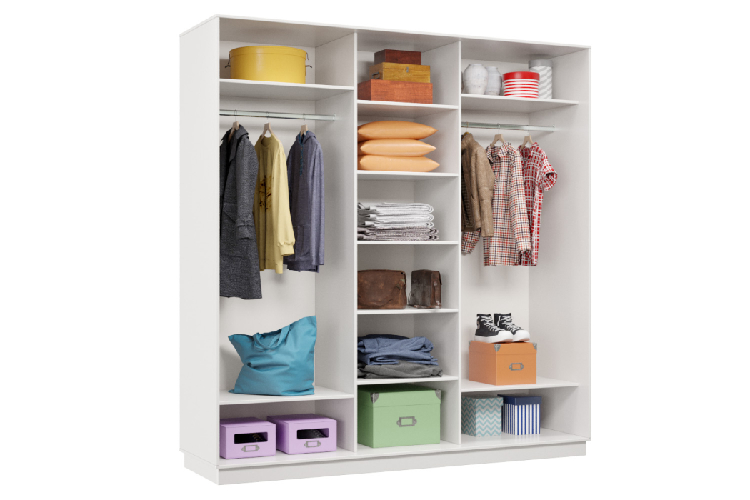 Шкафы-купе 3-х дверные, Шкаф-купе Премьер Лайт 44 (08;08;08) трехдверный