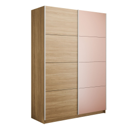 Шкаф-купе Прайм 2-х дверный ДСП/Стекло пудра/Доводчики 140х57х230