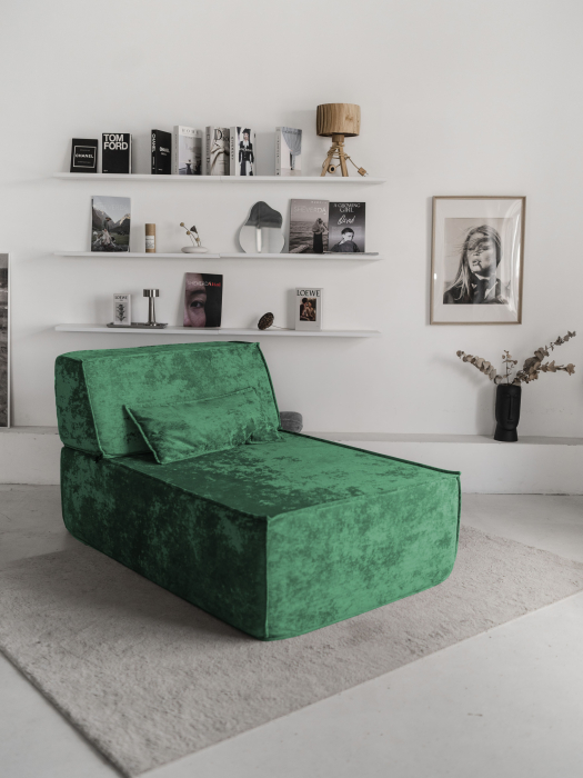 Бескаркасная мебель, Бескаркасная оттоманка Клайд,плюше