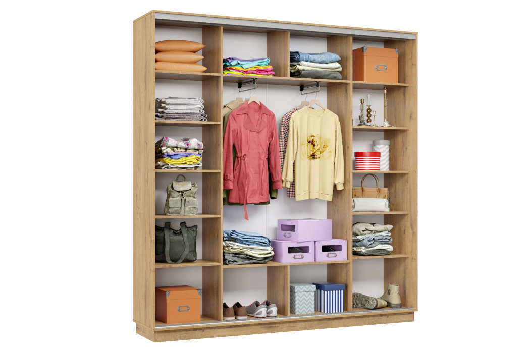 Шкафы-купе 3-х дверные, Шкаф-купе Премьер Лайт 33 (11;08;11) трехдверный