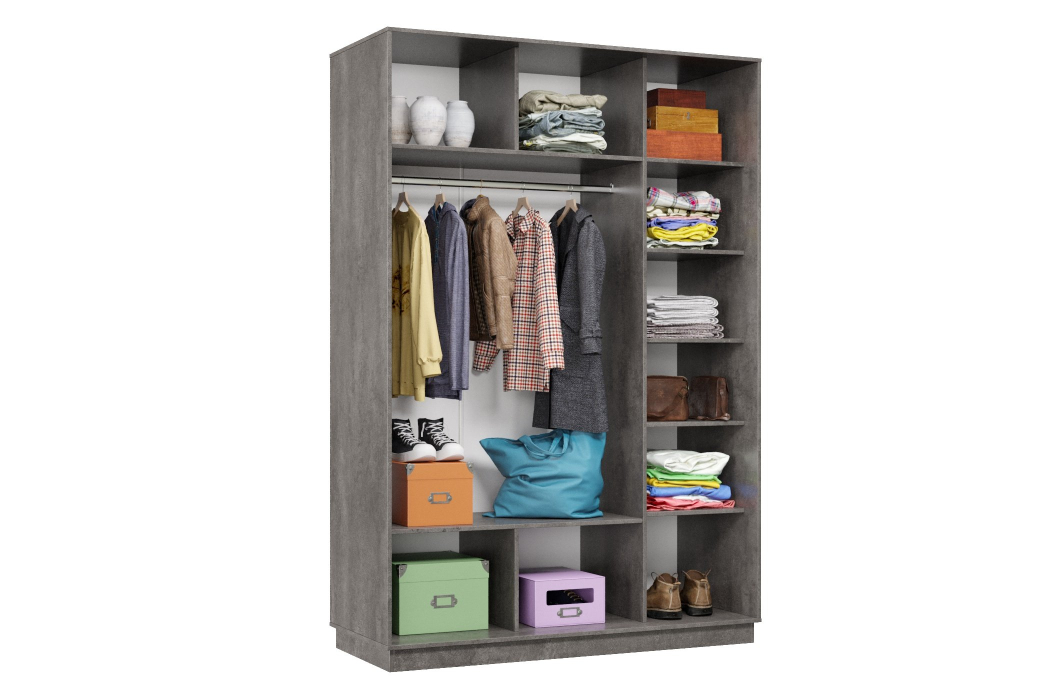 Шкафы-купе 2-х дверные, Шкаф-купе Премьер 10 (11ЗГ;11ЗГ) фасады зеркало графит/двухдверный/Профиль чёрный муар