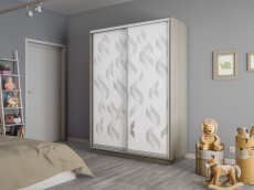 Шкафы-купе 2-х дверные, Шкаф-купе Экспресс 2-х дверный Фотопечать Ленты Стекла 140х60х220