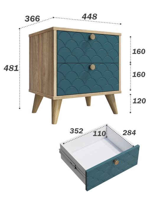 Прикроватные тумбы, Тумба Велламо ВО-1