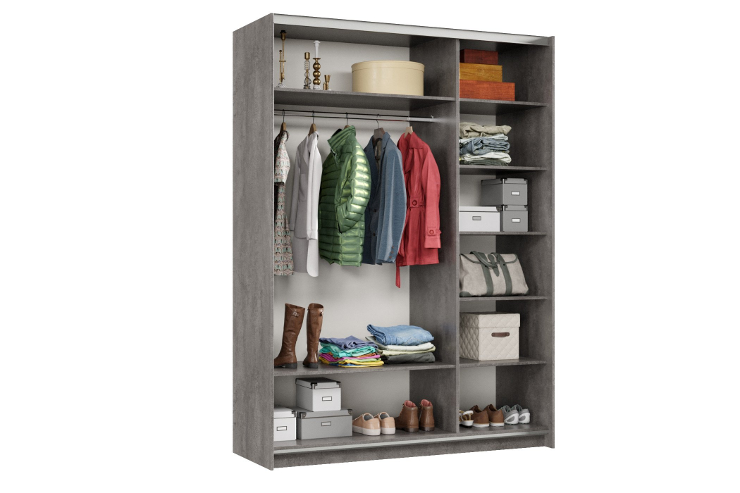 Шкафы-купе 2-х дверные, Шкаф-купе Smart 1622 2х дверный (фасады зеркало) профиль серебро