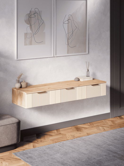 Гостиная, ТВ тумба подвесная Ингрия Luxe 3