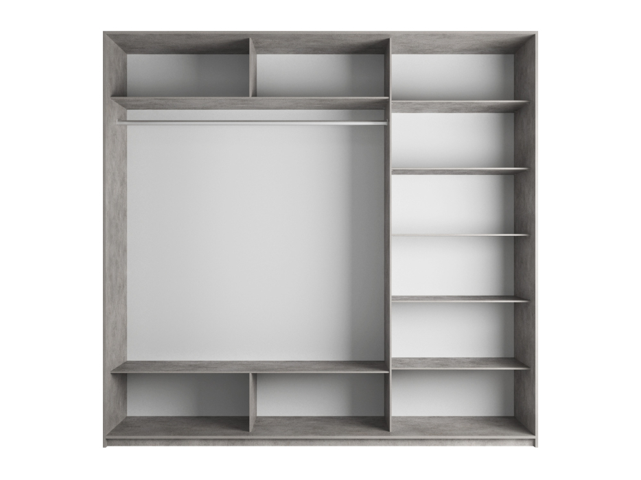 Шкафы-купе 3-х дверные, Шкаф-купе Прайм 3-х дверный Стекла пудра/Доводчики 180х57х230