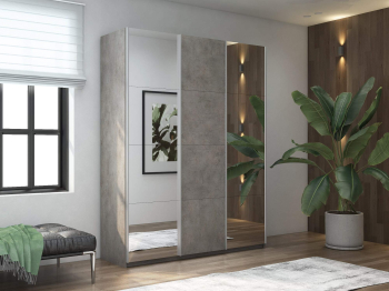 Шкаф-купе Широкий Прайм 3-х дверный Зеркала/ДСП/Доводчики 240х57х230