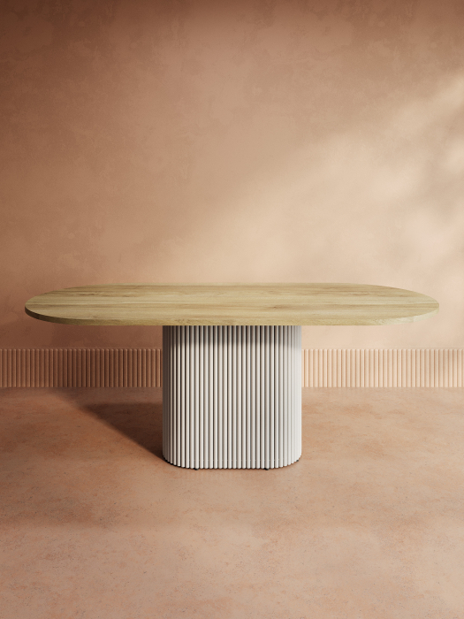 Обеденные столы, Стол овальный обеденный с металлическим белым подстольем 180*90*75