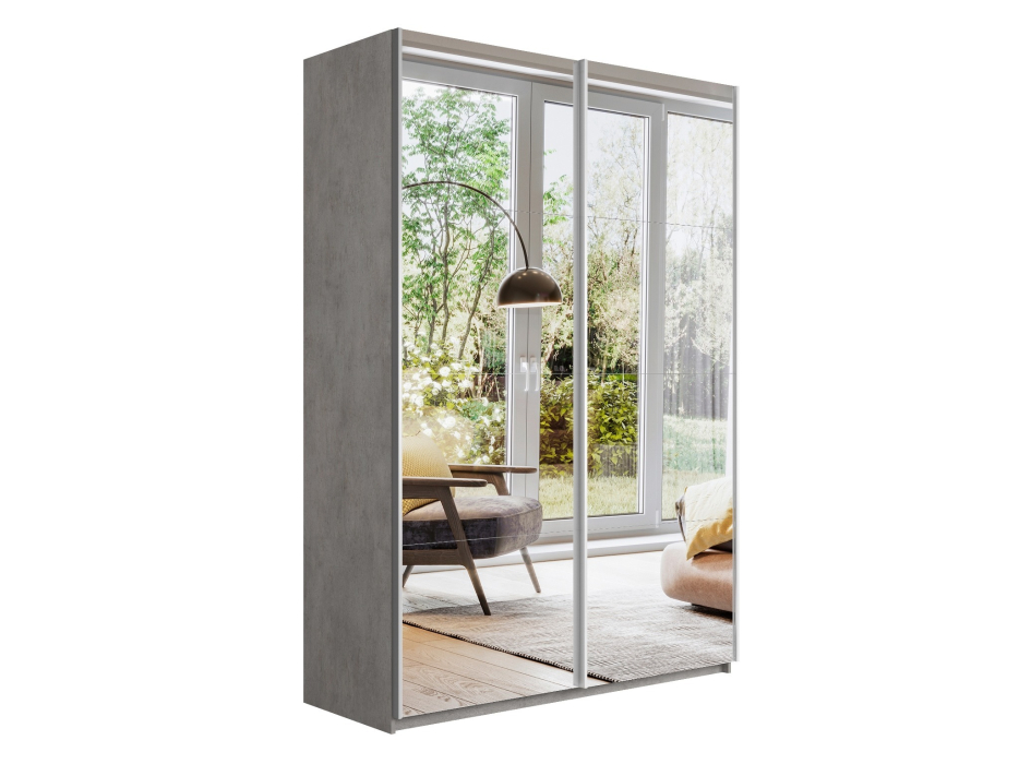 Шкафы-купе 2-х дверные, Шкаф Прайм дуо Зеркало+зеркало 2300 х 1200 х 570