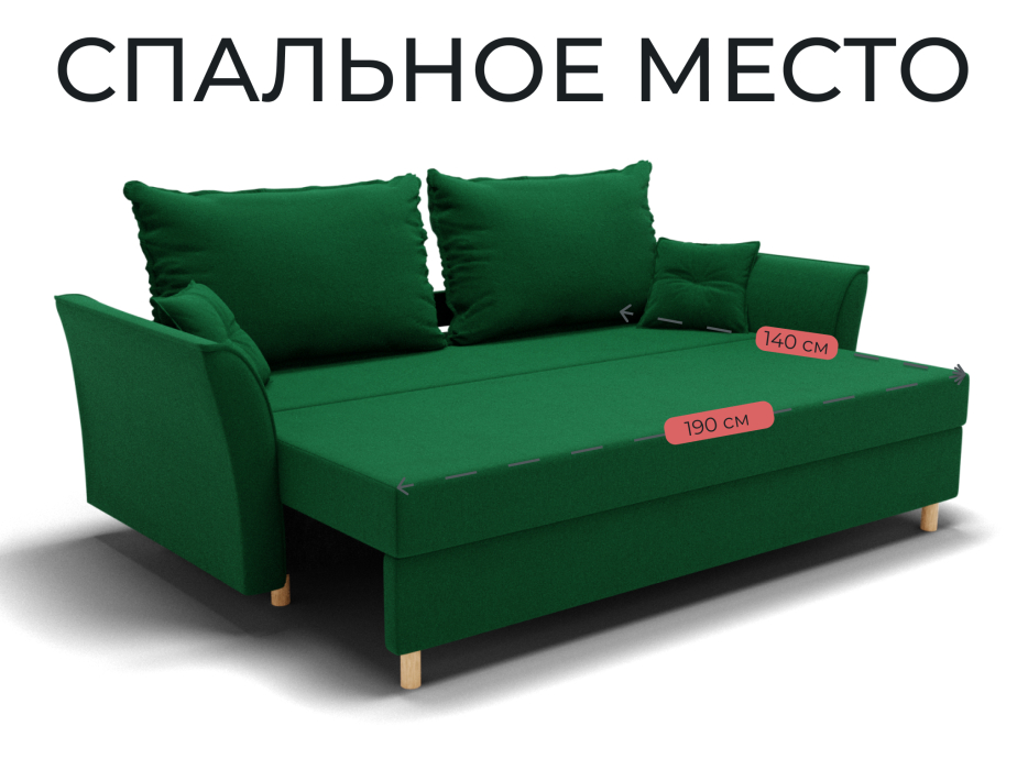 Диваны еврокнижки, Прямой диван Наоми,НПБ,еврокнижка,велюр