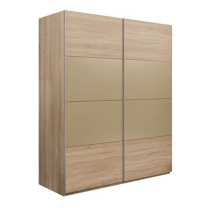 Шкафы-купе 2-х дверные, Шкаф-купе Эста 2-х дверный ДСП/Стекла фисташка/Доводчик 160х66х240