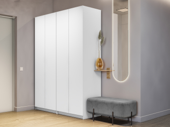 Шкаф складной Е1 Локер ("Гармошка" с системой Push to Move/Правый)162х52.5х220 см, с двумя модулями